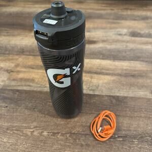 Official Gatorade Smart Gx Water Bottle 30 oz Gray Tech-Enabled Track Hydration